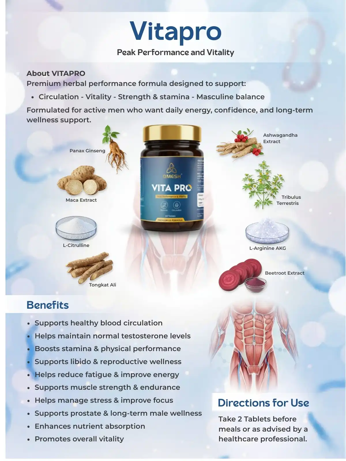 QMESH Vitapro – Men’s Performance, Stamina & Vitality Formula - Image 2