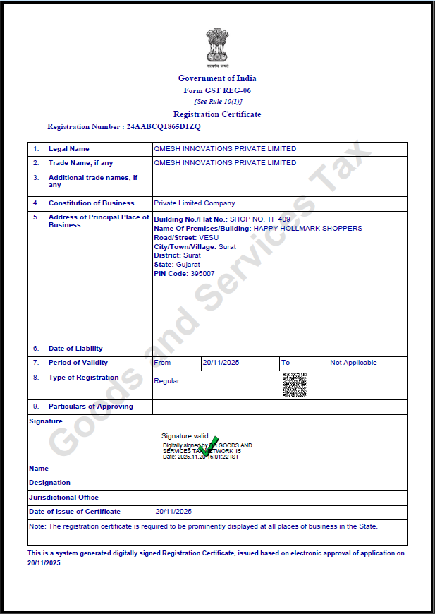GST Certificate